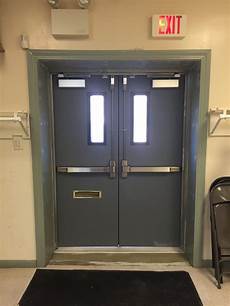 Blue Metal Panel Door