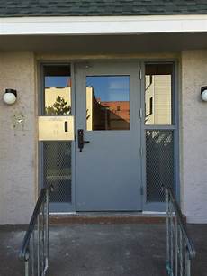 Blue Metal Panel Door