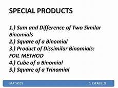 Special Products